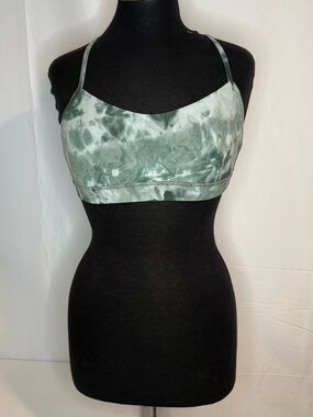 Lululemon Green Tie Dye Racerback Sports Bra Size 8
